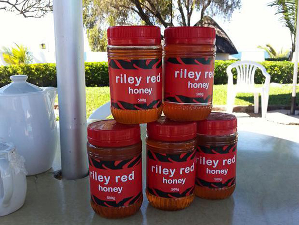 Honey on sale at a local hotel