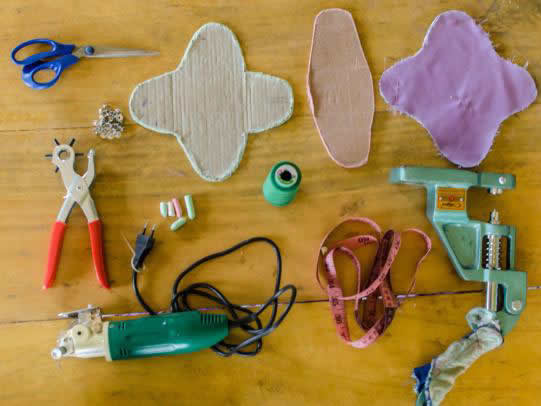 Easy pads are manufactured in the local community and create work for women who would otherwise struggle to find employment