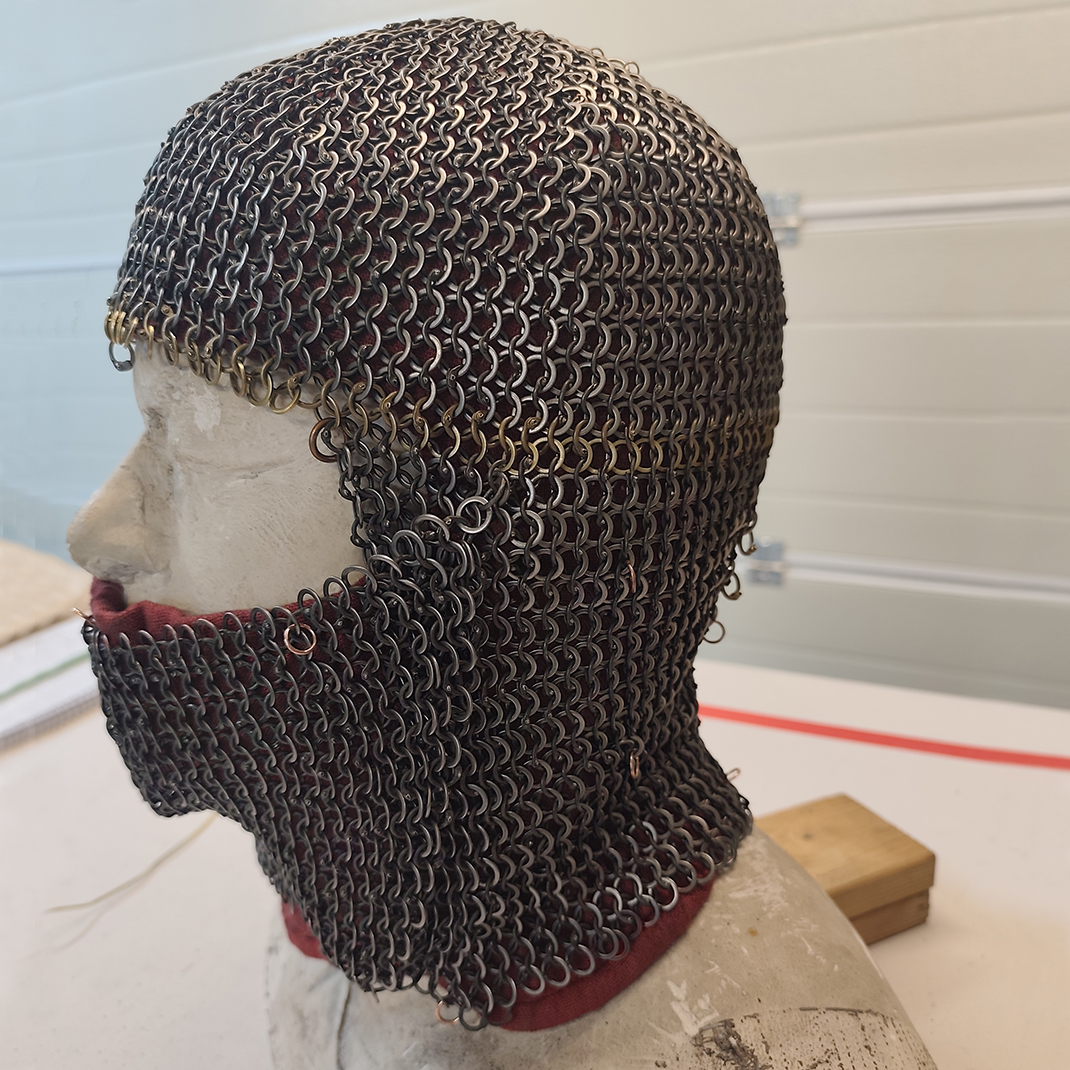 Coif with ventail attached